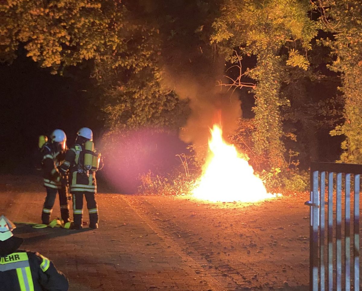 leine on de Leinetal Online News Feuerwehr löscht Containerbrand am